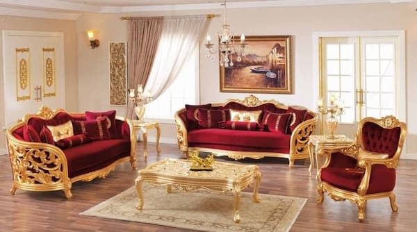 تصویر 3 از خرید مبل سلطنتی زرشکی + قیمت فروش استثنایی